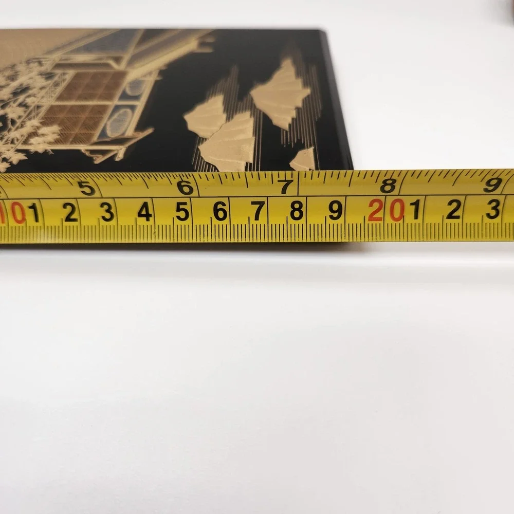 Vintage Japanese Lacquerware Handcrafted Phone Address Hardcover Book Gold Black